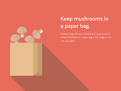 Food Storage Tips - Keep mushrooms in a paper bag