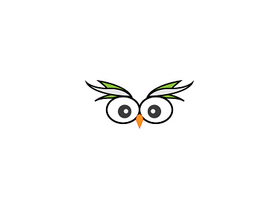 Owl Eyes best cute debut dribbble eyes green grey night orange owl owl eyes rebound