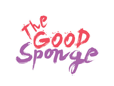 The Good Sponge Real Pixels dribbble good gospel pink purple red sponge the good sponge title type