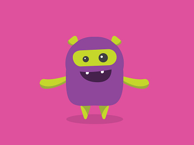 Purple Monster chemical cute dribbble green monster playoff purple