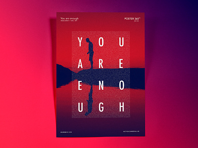You are enough // Poster abstract colors colours duotone poster textures typography