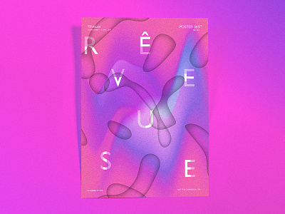Rêveuse // Poster abstract colors colours french gradients poster rêveuse textures typography vibrant