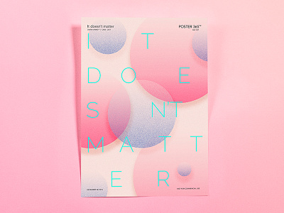 It doesn't matter // Poster abstract blue colors colours difference it doesnt matter pink poster textures typography