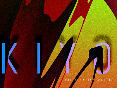 Ukiyo // typography // texture abstract frost poster typography ukiyo vibrant