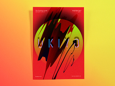 Ukiyo // Poster abstract frost poster typography ukiyo vibrant