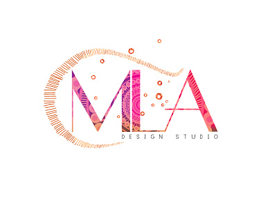 MLA Design Studio bubble bubbles design design studio girly girly logo hand drawn logo logo design magical mla mla design studio mystical paisley pink pink paisley studio