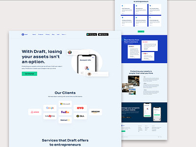 This is an Insurance landing Page Design