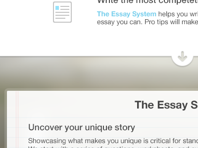 The Essay blur icon informational marketing paper registration splash web