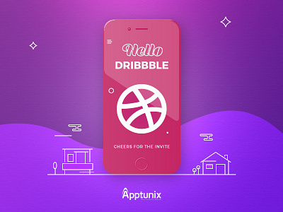 Hello Dribbble apptunix design dribbble firstshot
