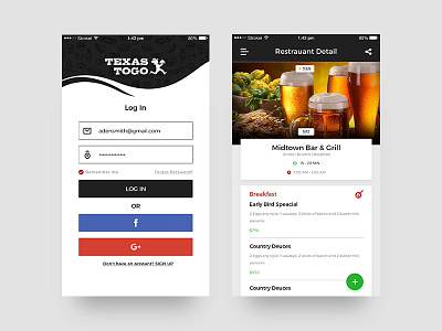 Texas Togo App adobephotoshop android apptunix design ios mobileapp