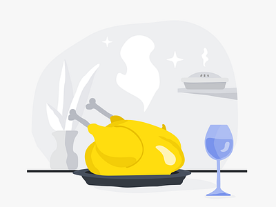 Thanksgiving design dinner doodle food holiday pie thanksgiving turkey ui wine