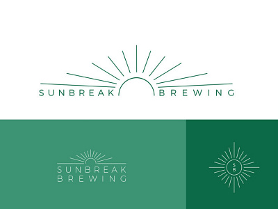 Sunbreak Brewing Logos beer brewing design logo logo design montserrat