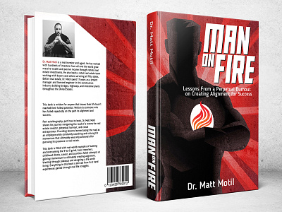 Man On Fire book cover book cover design fire illustration man real estate red superhero