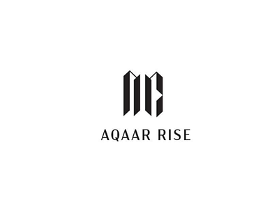 Aqaar Rise - real estate logo branding building building logo design editorial design logo real estate real estate branding real estate logo