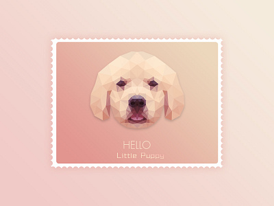 [Low-poly] Little puppy_2 dog home low poly puppy