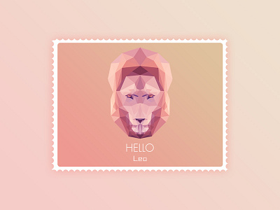 [Low-poly] Lion animals leo lion low poly