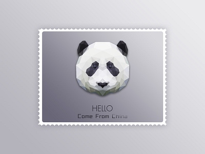 [Low-poly] Panda animals china low poly panda