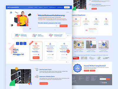 Redesign Homepage Niagahoster branding startup