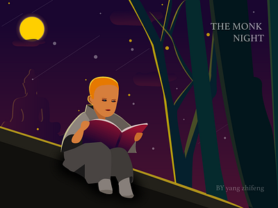 The Monk Night - 06/04/2018 at 02:06 PM ai design illustration