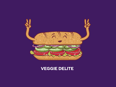 Veggie Delite 3d animation app art branding design flat graphic design icon illustration illustrator logo minimal motion graphics typography ui ux vector web website