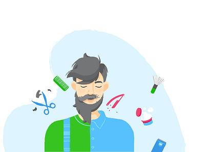 Men Grooming illustration illustration vector