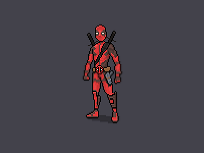 Deadpool pixel illustration pixel ps