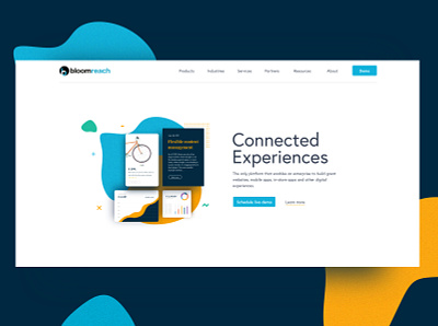 Homepage Concept blobs blue brand and identity branding dots homepage design illustration mockup ui ux webdesign