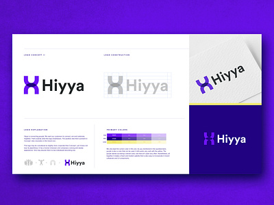 Hiyya - Logo concept II brand and identity brand identity branding design grid hiyya logo people purple recruitment recruitment agency strong typography yellow