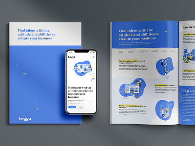 Heyya brand identity preview blue brand and identity brand identity branding design homepage logo ui ux