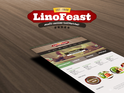 Linofeast Updated Restaurant logo restaurant theme