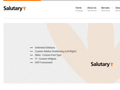 Saultary Wordpress Theme clean minimal premium wordpress slider theme website