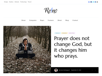 Reino - Personal Magazine Home header homepage magazine slider