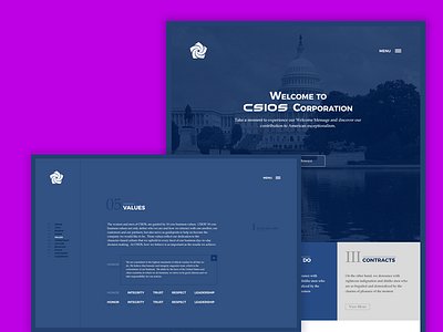 Csios Corp homepage landing ux wip