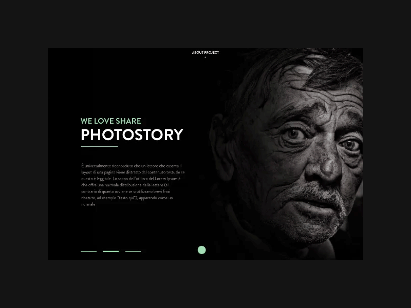 WIP Photography website animation black and white hero landing microanimation photography transition ui ux