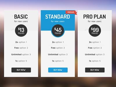 Pricing Table