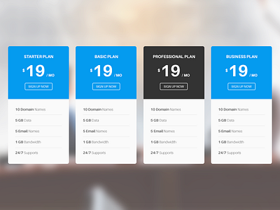 Clean Pricing Table