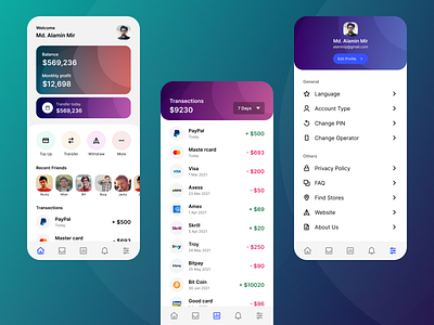 Wallet App UI Concept mobile app ui concept ux concept wallet app