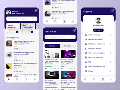 eLearning App UI/UX Design