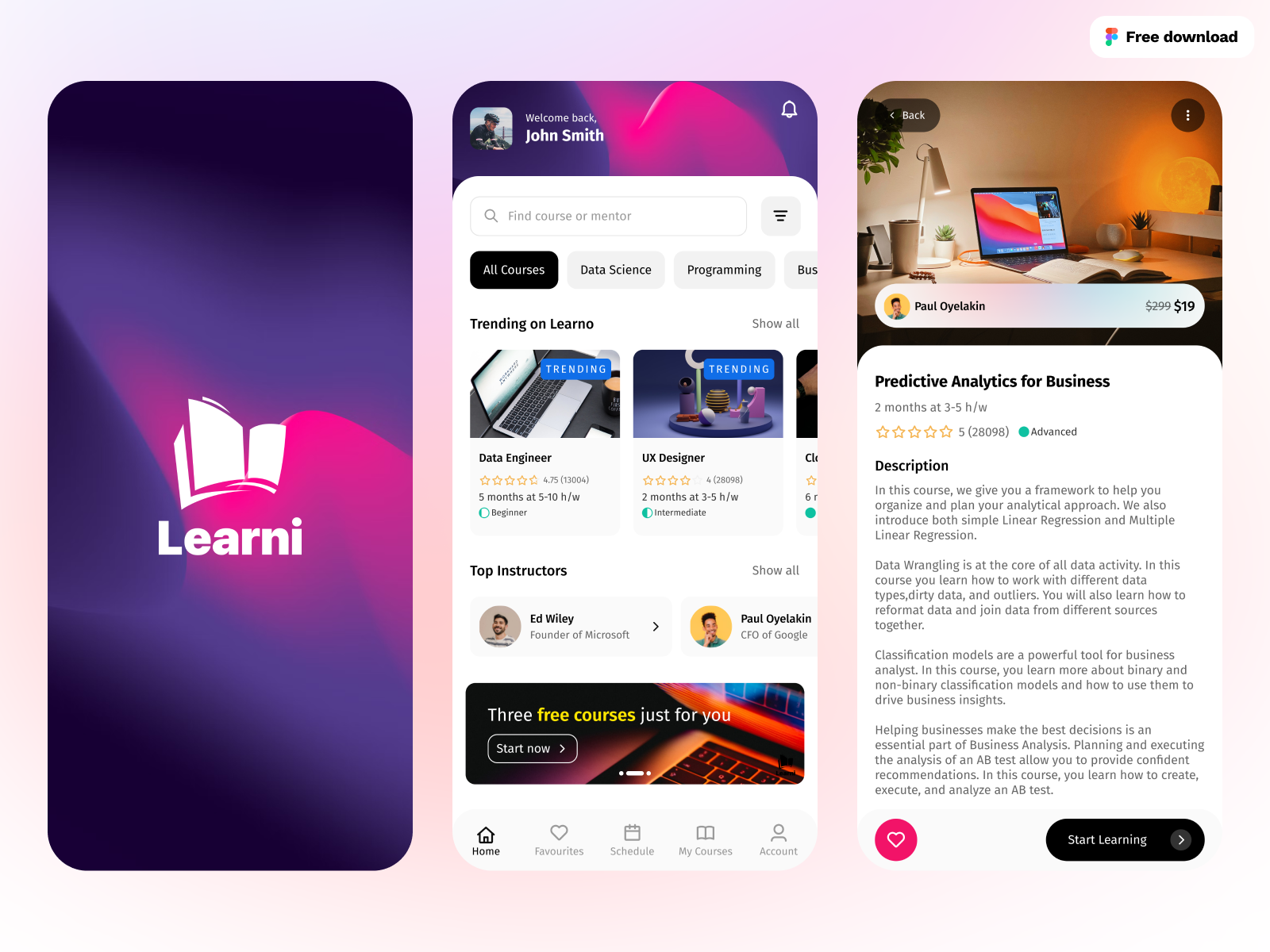 Learni eLearning App UI & UX Design by Alamin Mir 🚀 on Dribbble