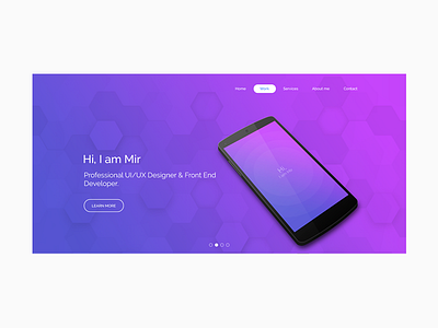 Slider blue bootstrap clean design flat front end psd uiux