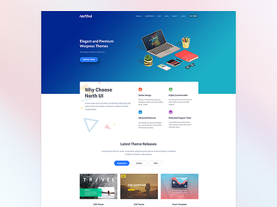 Landing Page landing page northui psd ui