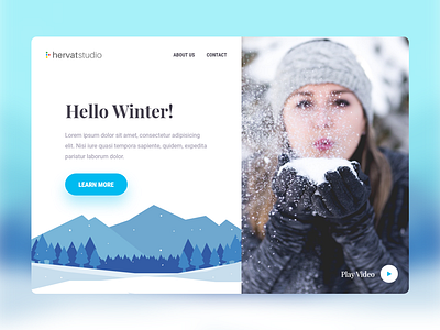 Winter Style Header free ui ux winter xd