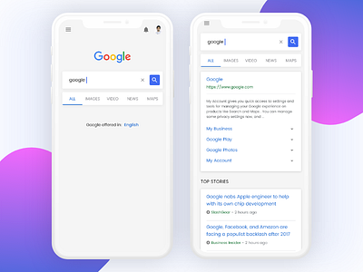 Retouched Google Mobile UI google ios mobile redesign retouch ui