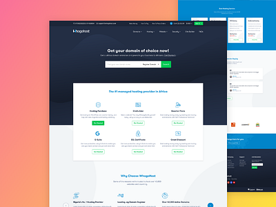 Web hosting landing page dark landing page material ui