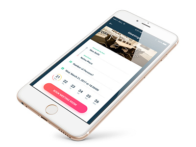 Meeting Room Booking Mobile App app booking ios meeting room paper prototype ui ux wireframing