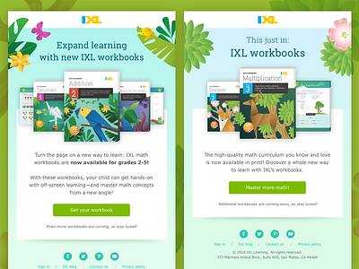 Emails for IXL ui