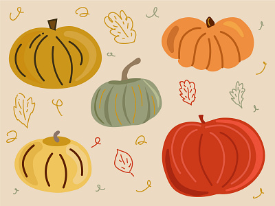 Pumpkin 2d adobe illustrator autumn illustration pumpkin vector