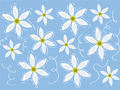 Pattern flowers 2d adobe illustrator flowers illustration vector