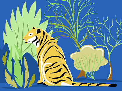 Tiger 2d adobe illustrator illustration tiger vector wwf
