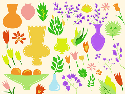 Spring pattern 2d adobe illustrator flowers illustration spring vector